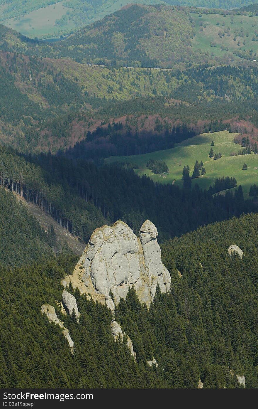 White cliffs in Ciucas mountains