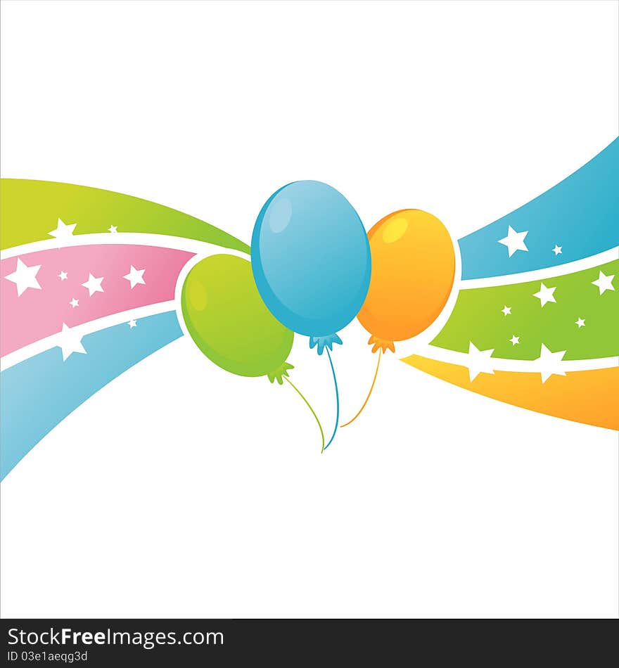 Colorful birthday balloons background