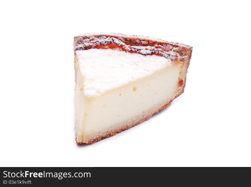 Cheesecake isolated on white background