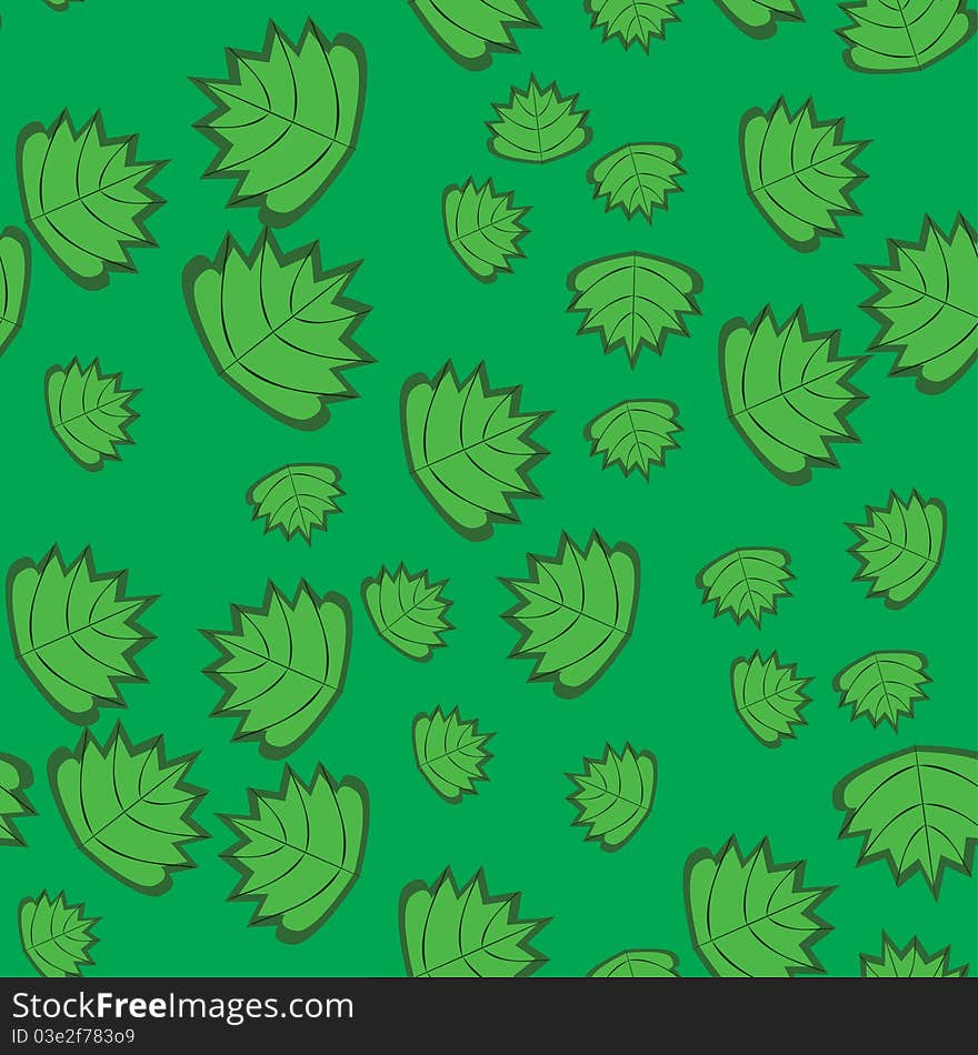 Abstract pattern with Leaves. illustration.