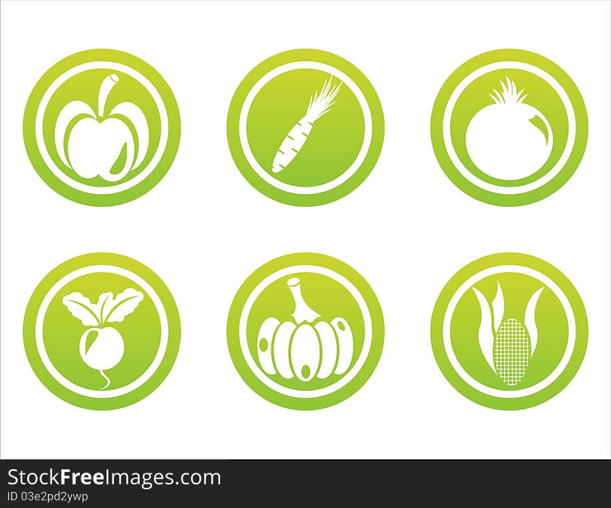 Green vegetables signs