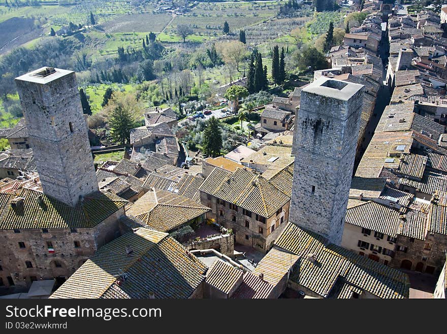 San Gimignano towers - Tuscan italy