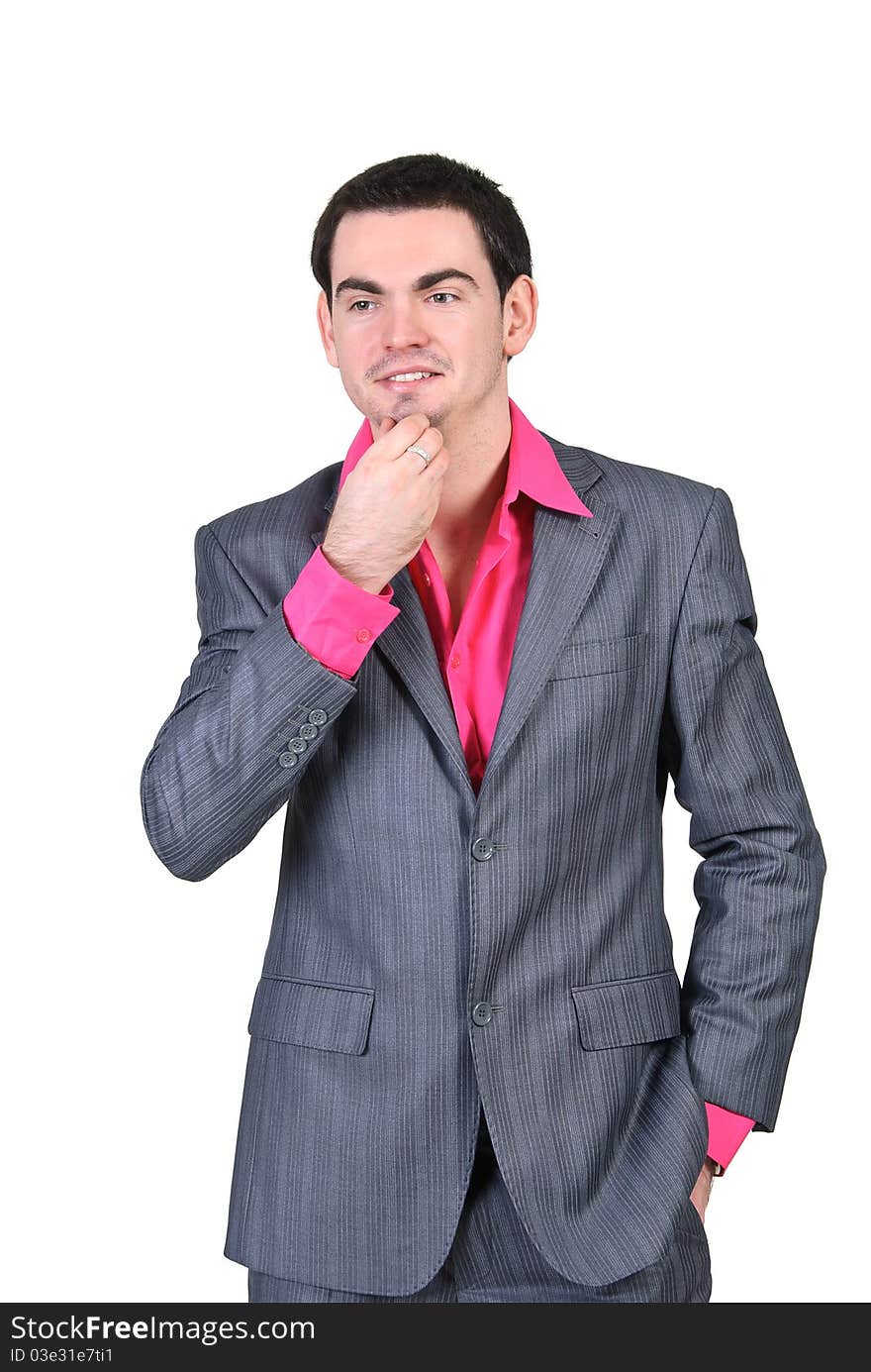 Businessman In Suit Business Thinks