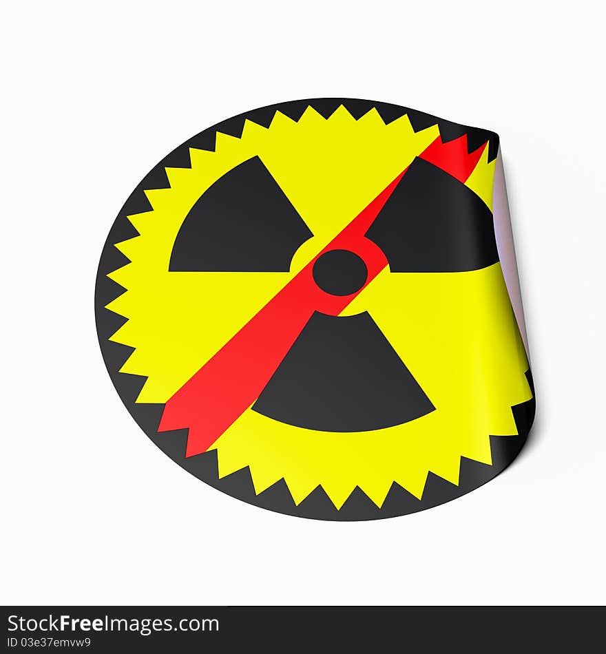 No Nuclear Power Sticker