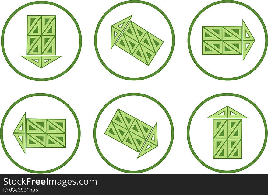 Lodges - arrows icons.