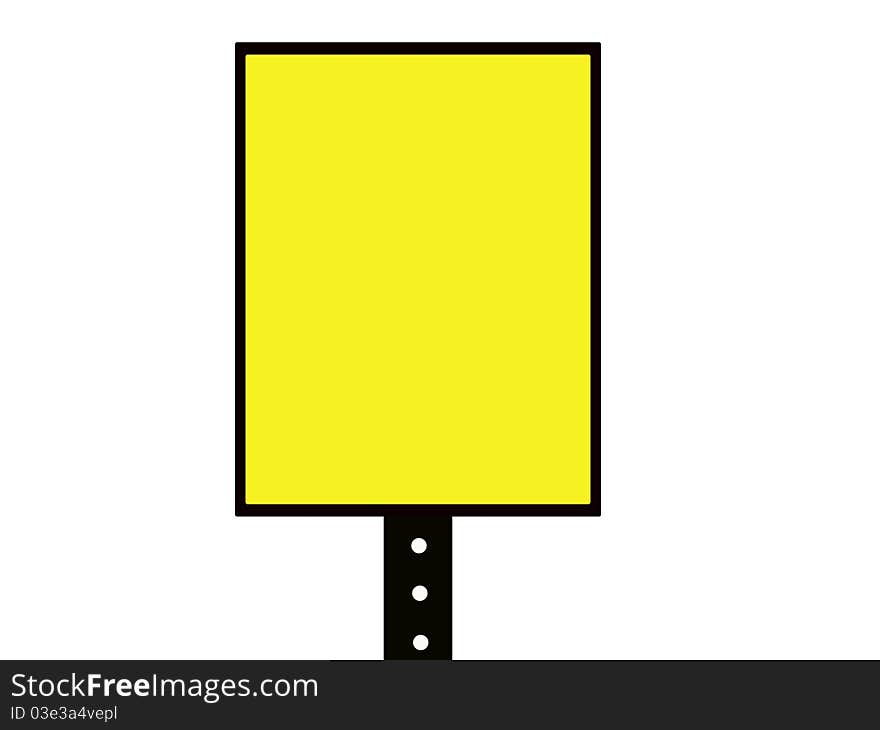 Black and Yellow blank sign. Black and Yellow blank sign