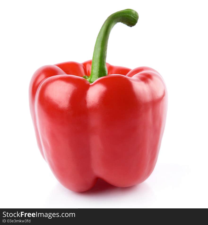 Red Peppers on white background