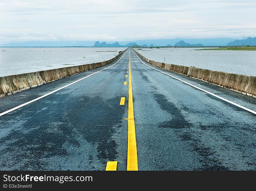 Long road through big lake