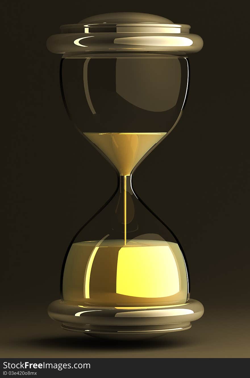 Closeup of hourglass