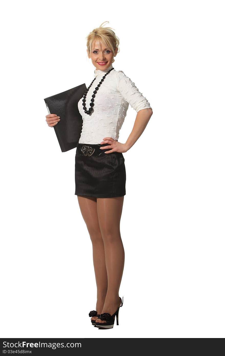 Businesswoman with a file