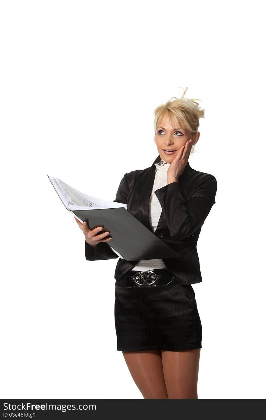 Businesswoman With A File