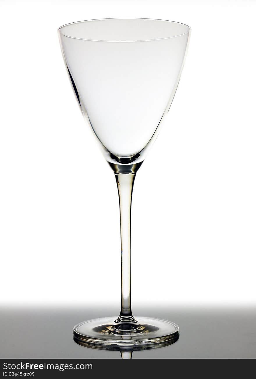 Clean goblet on white background