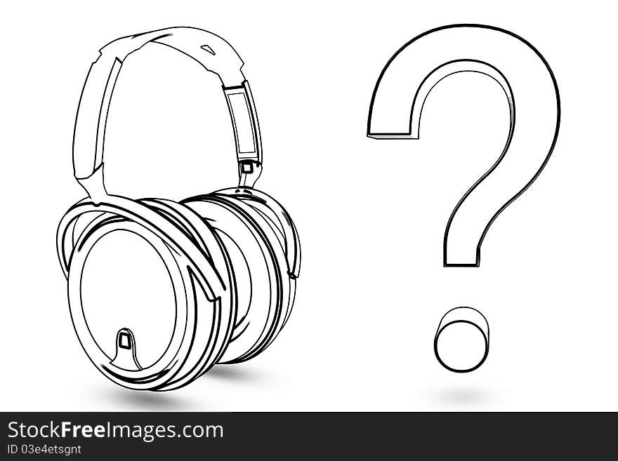 Headphone with question