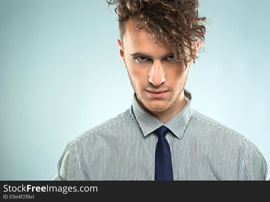 Portrait of a handsome young man shot in studio