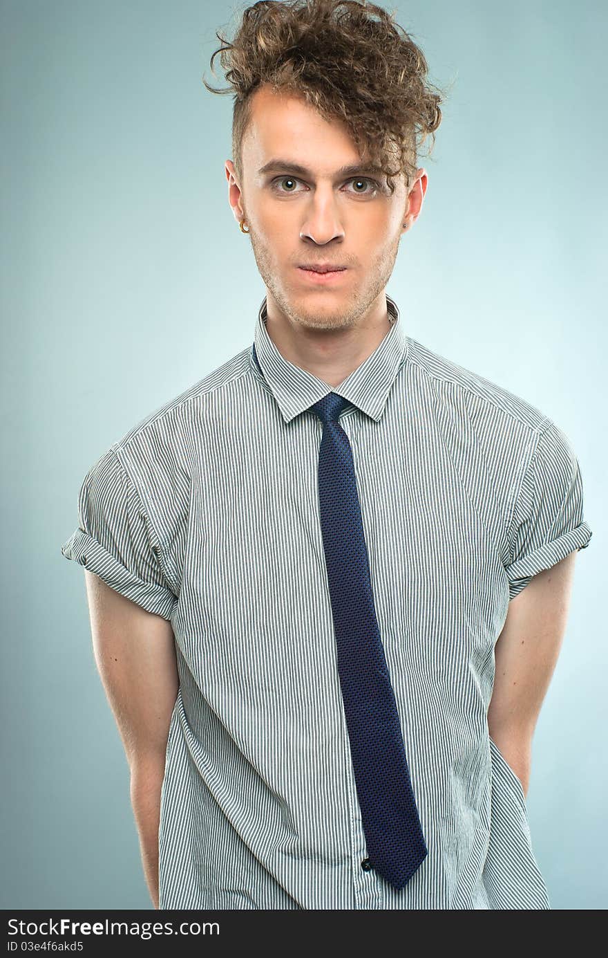 Portrait of a handsome young man shot in studio