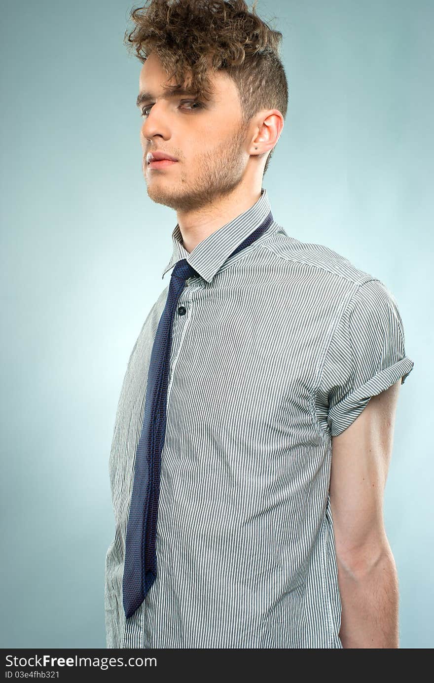 Portrait of a handsome young man shot in studio