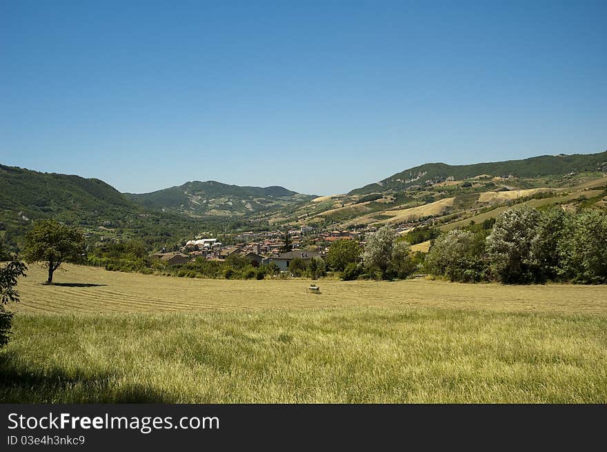 Landscape on the city of Varzi
photo taken july 18, 2010