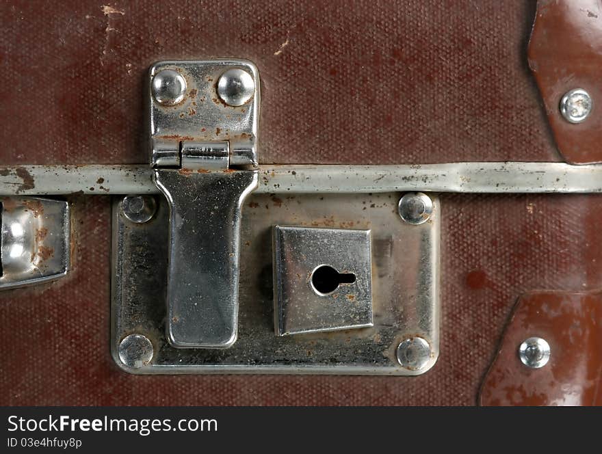 Lock Of Old Suitcase