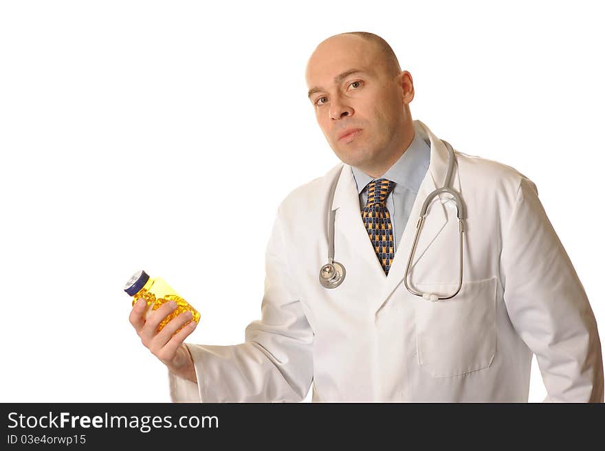 Hospital Doctor on white background