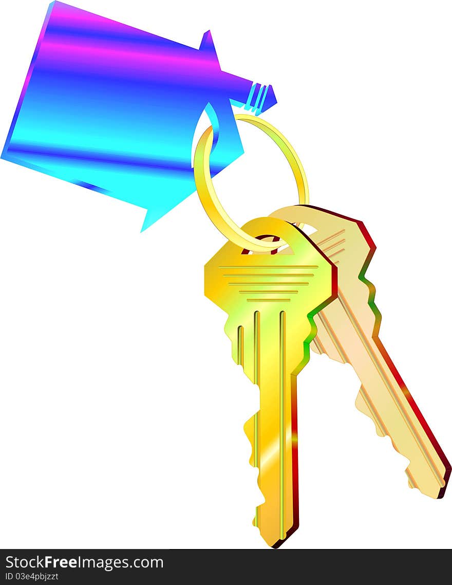 Golden key of your dream home. Golden key of your dream home