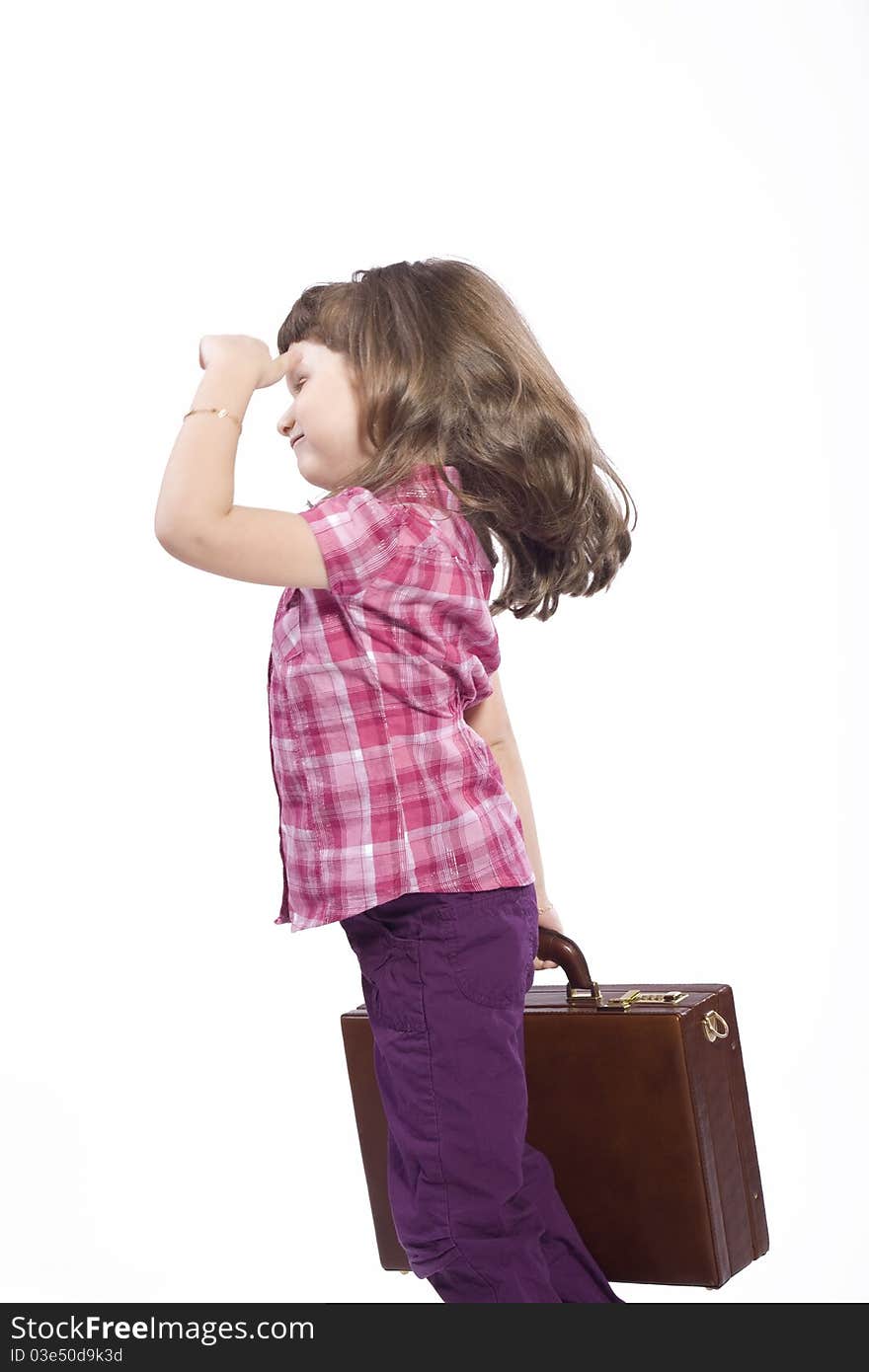 Little Girl With Briefcase