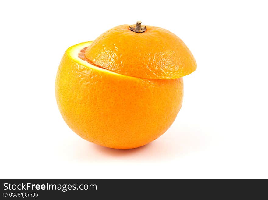 Frersh orange isolated on white