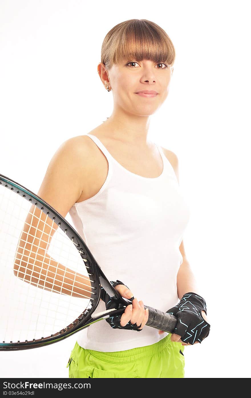 Young female tennis-player