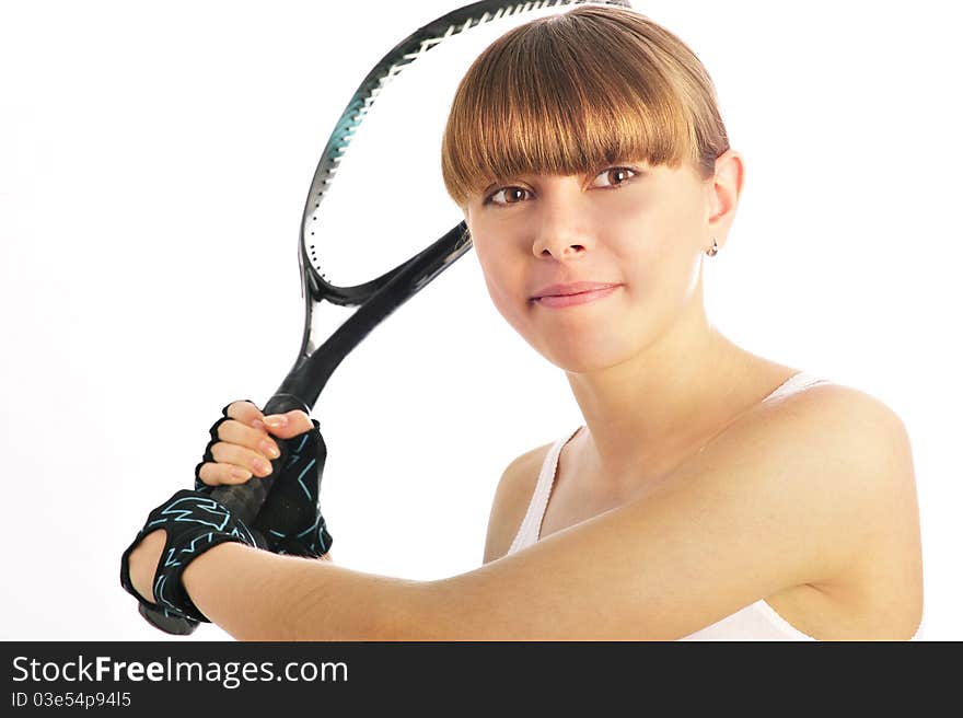 Young female tennis-player