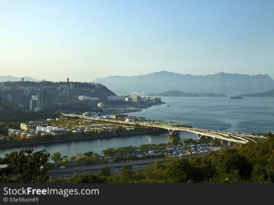 View of Tolo Harbour, Hong Kong. View of Tolo Harbour, Hong Kong.