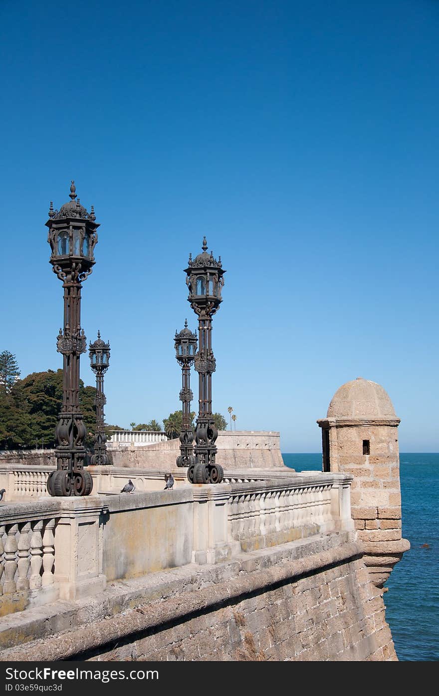 Viewpoint of the mall in Cadiz