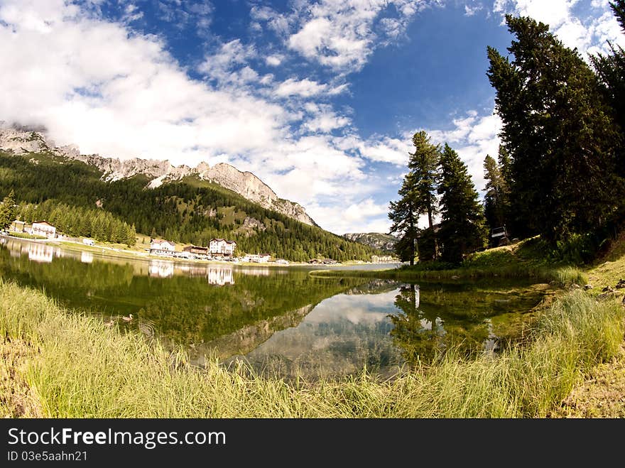 Lake of Misurina on Dolomites Mountains, Italy. Lake of Misurina on Dolomites Mountains, Italy