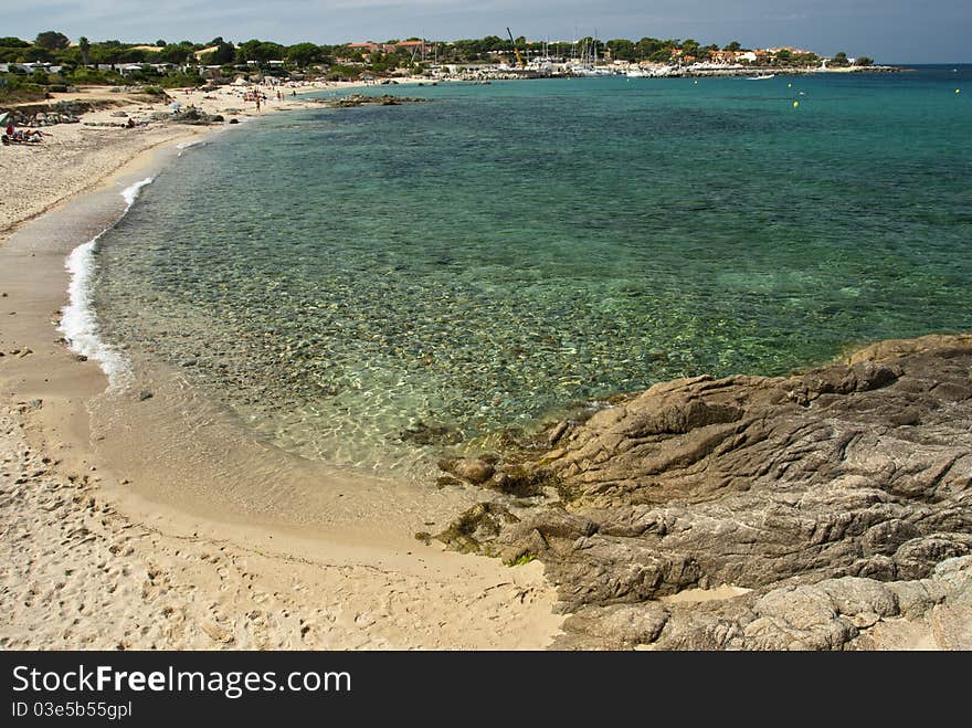 Crystal Waters of Corsica Coast in France