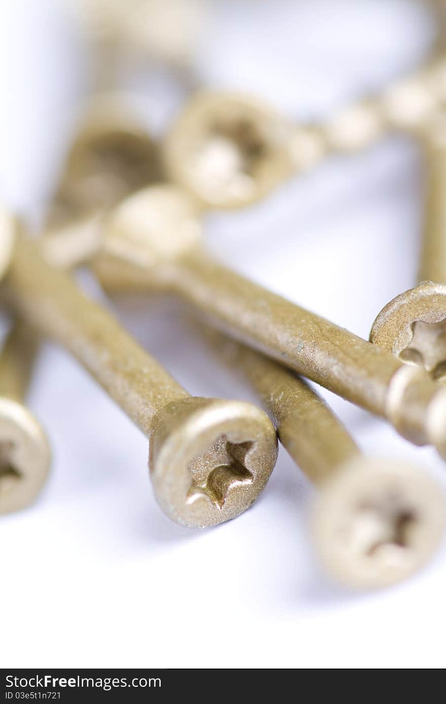 Closeup of screws