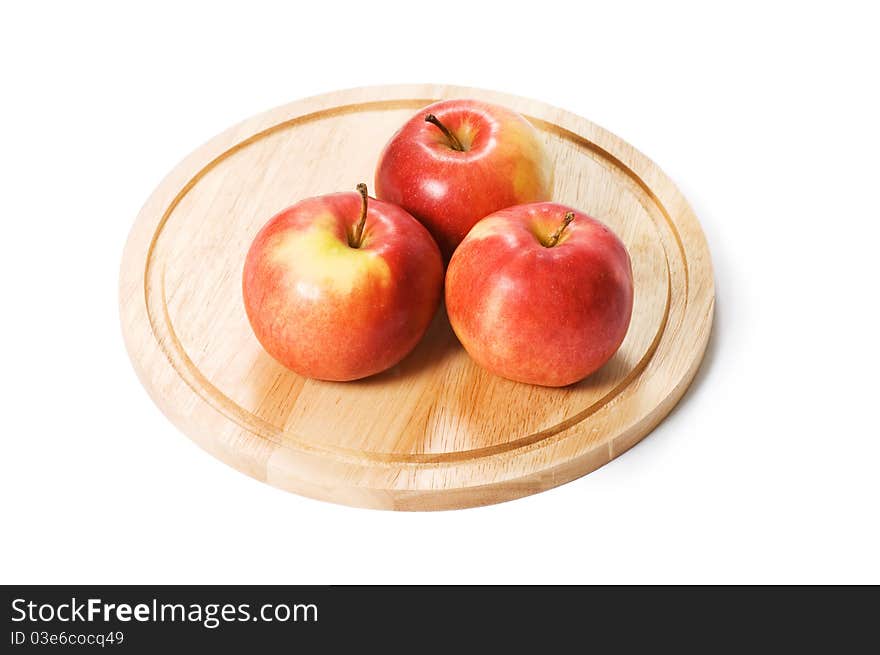 Red apple isolated on the white