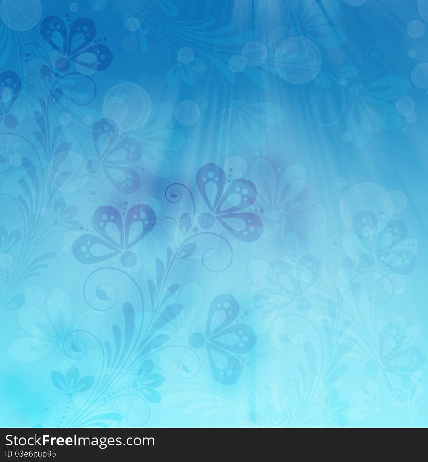 Vintage floral background with decorative flowers for design. Vintage floral background with decorative flowers for design