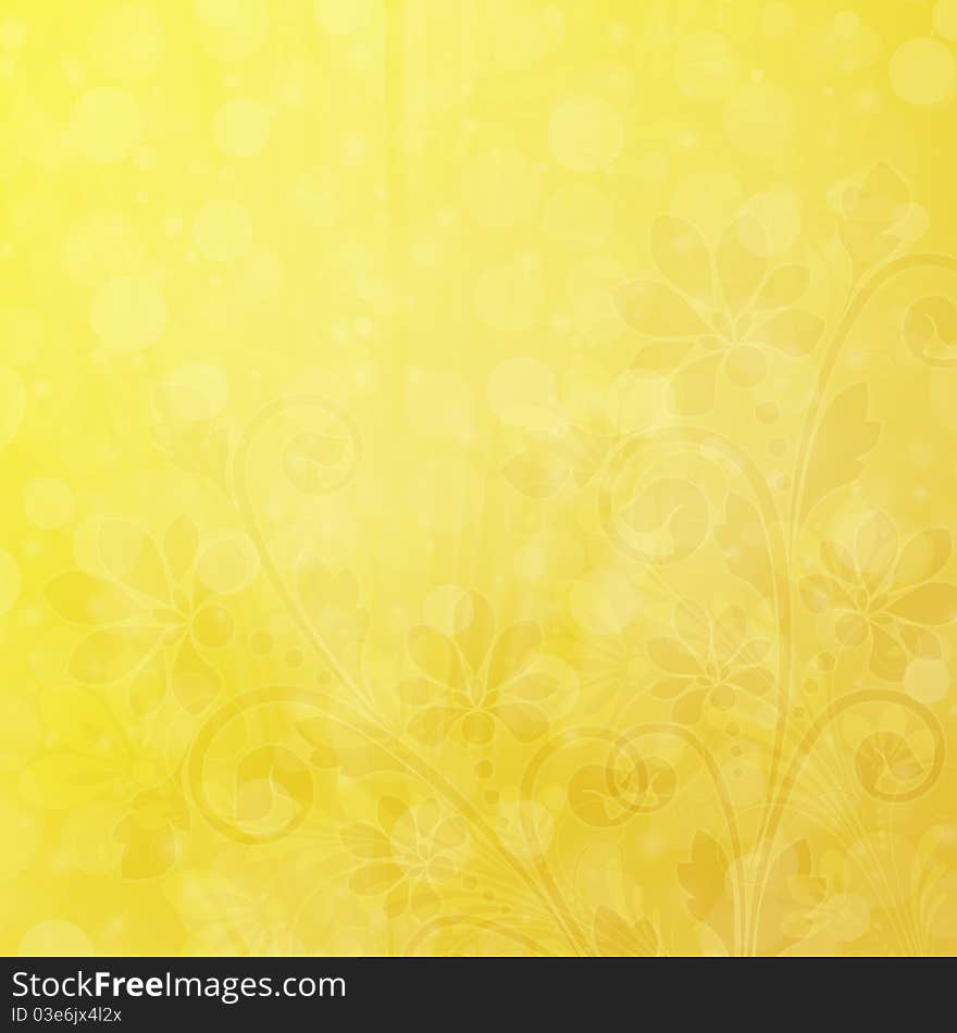 Vintage floral  background with decorative flowers for design