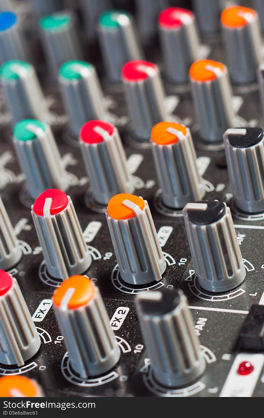 Texture of an audio mixer