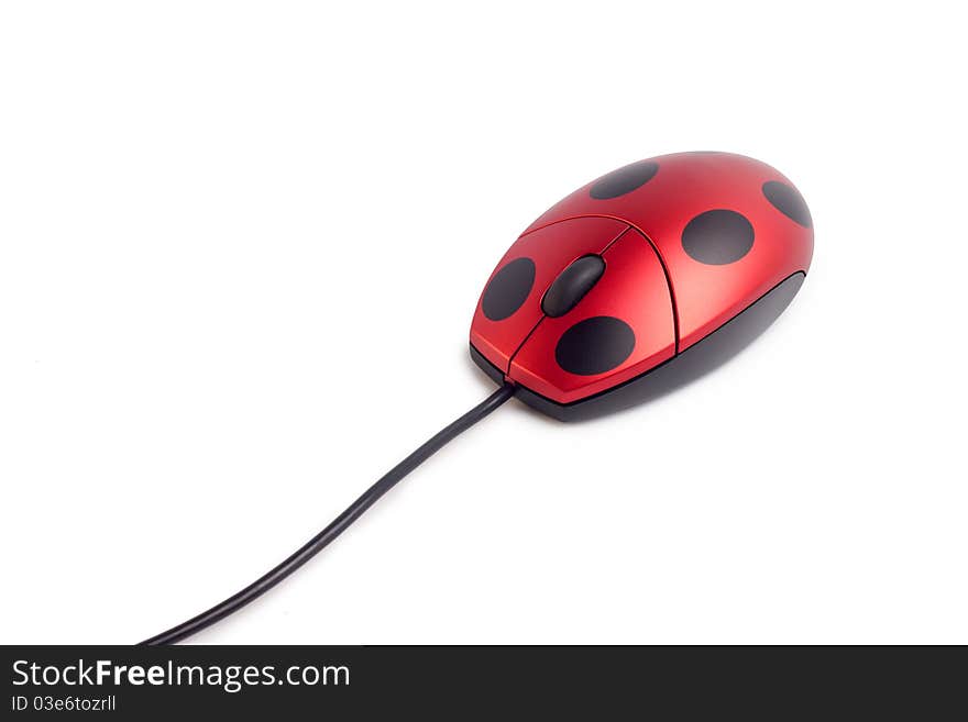 Pc mouse on white background