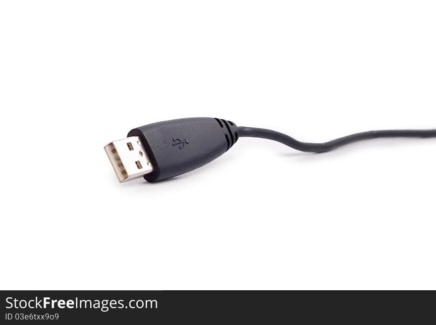 Usb cable on white