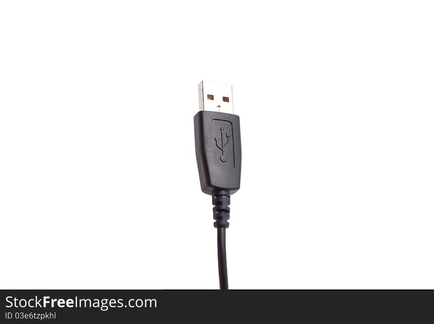 Usb cable on white