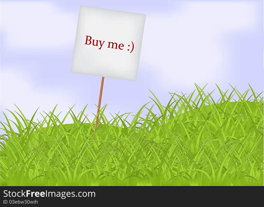 buy me banner on a meadow