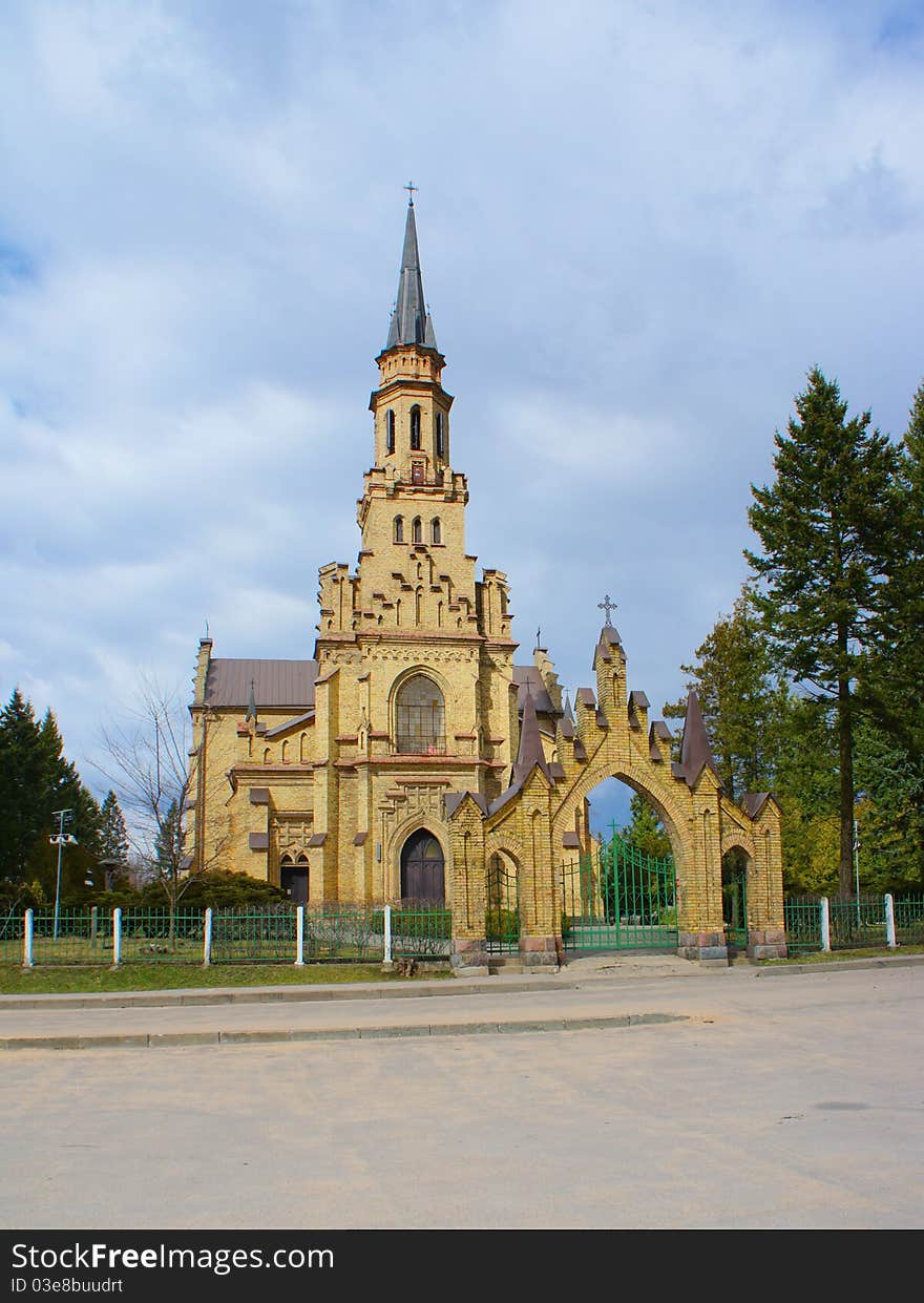 Catholic church in beautiful place, Vilnius, Lithuania