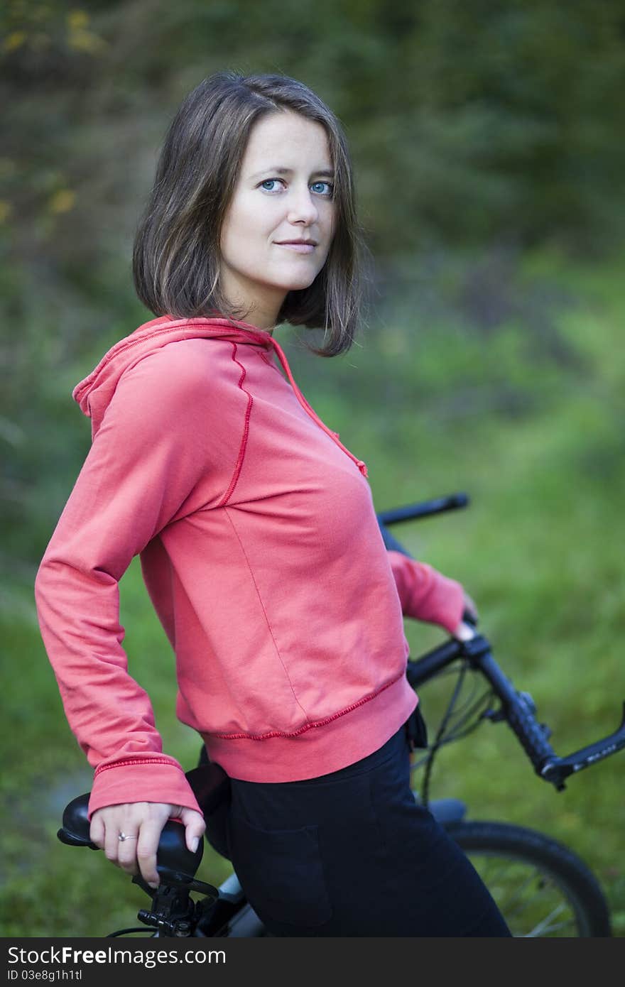 Pretty Young Female Biker