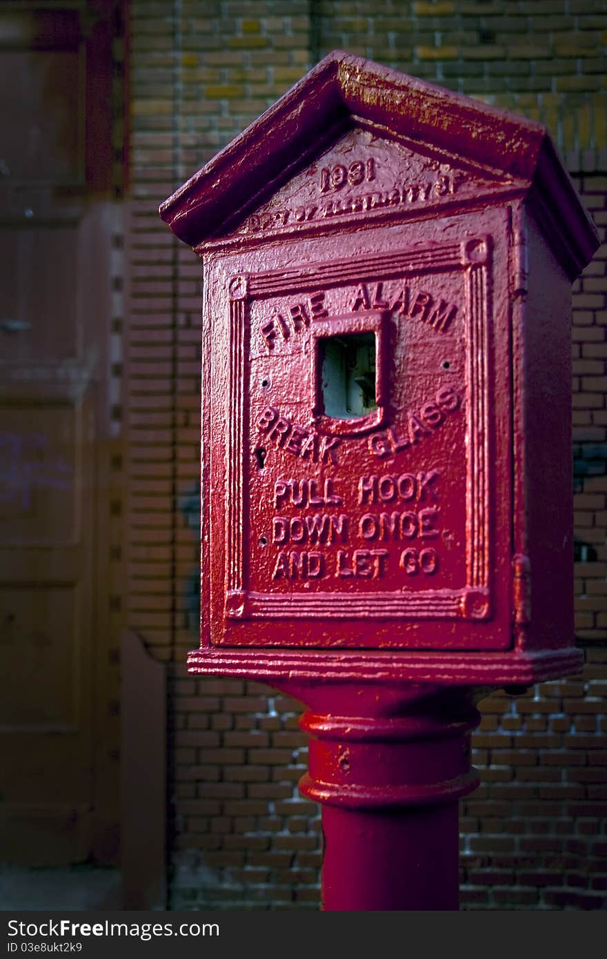 Shot of a San Francisco Fire Alarm. Shot of a San Francisco Fire Alarm