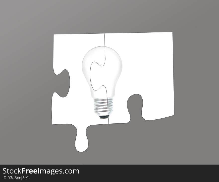 Jigsaw puzzle pieces isolated against a grey background. Jigsaw puzzle pieces isolated against a grey background