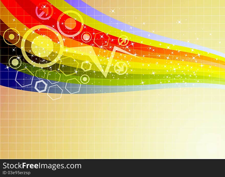 Abstract rainbow background. Clip-art