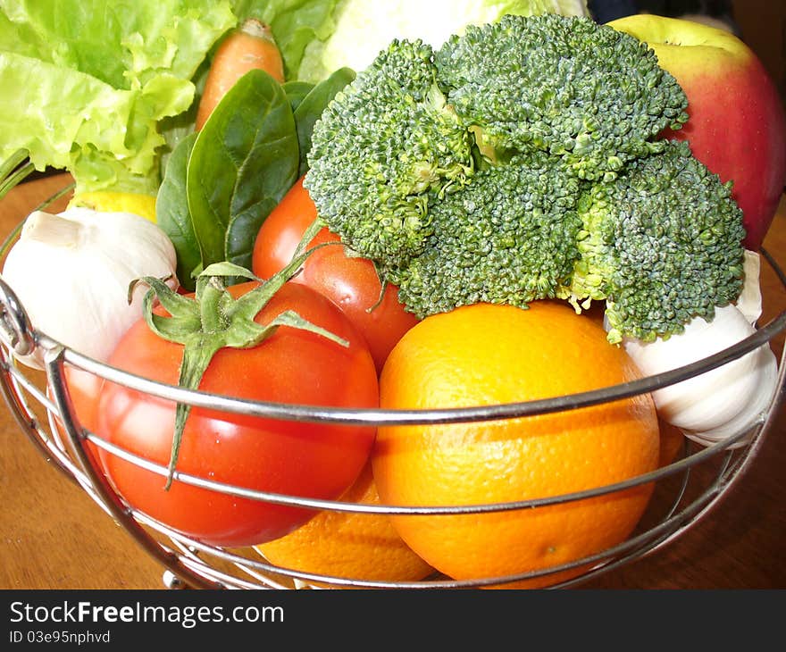 Fresh vegetables and fruit