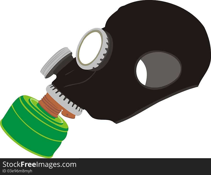 Rubber gas mask