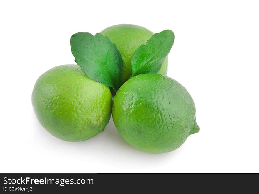 Three limes with leaves