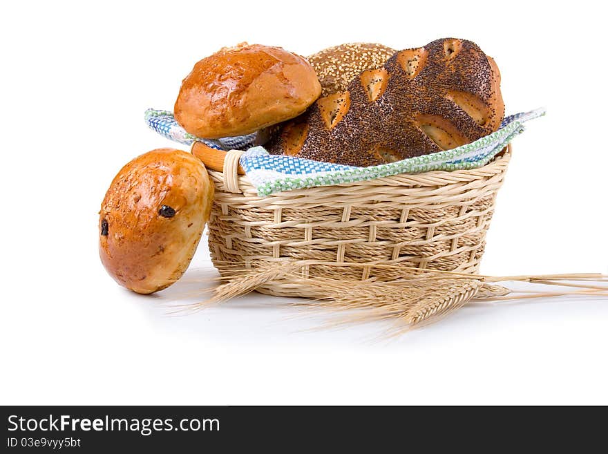 Bread isolated on a white background